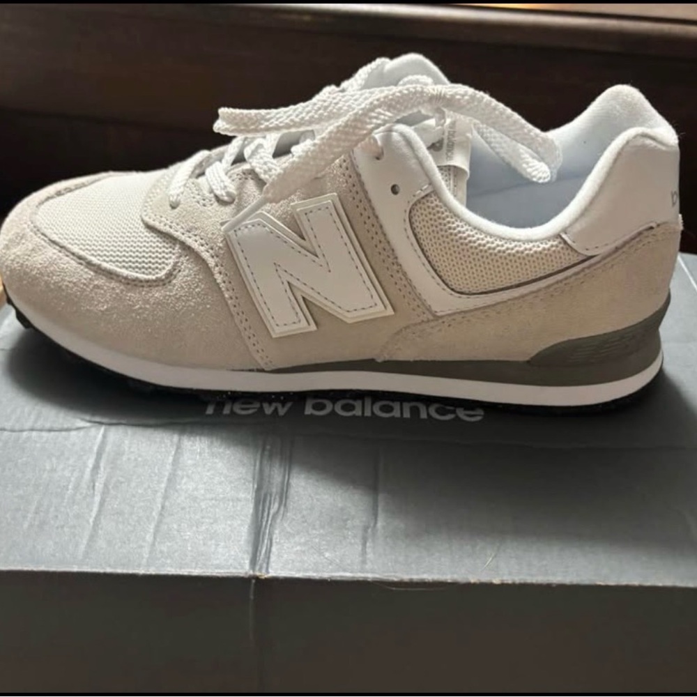 New Balance Gray and White Sneakers